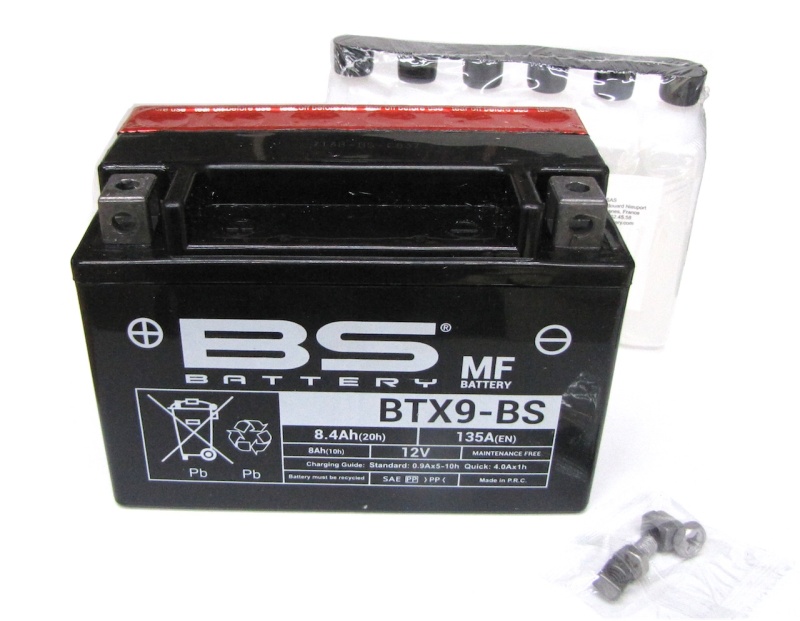 Batterie B&S / CTX9-BS / YT9-BS / BTX9-BS wartungsfrei