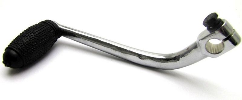 Schalthebel Zündapp gebogen / Chrom mit gummi