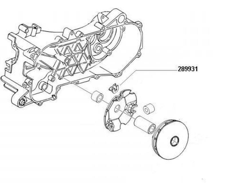 Gleitlager für Variator Piaggio - Gilera Scoot 50ccm