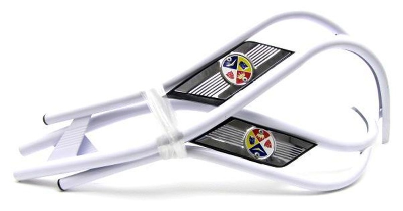 Doppelschlitzrohr CUPPINI Vespa50/90/PV/ET3,wei&szlig;