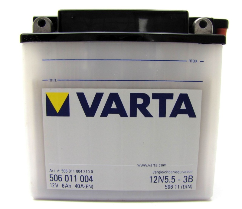 Batterie 12N5,5-3B / VARTA ohne Säure