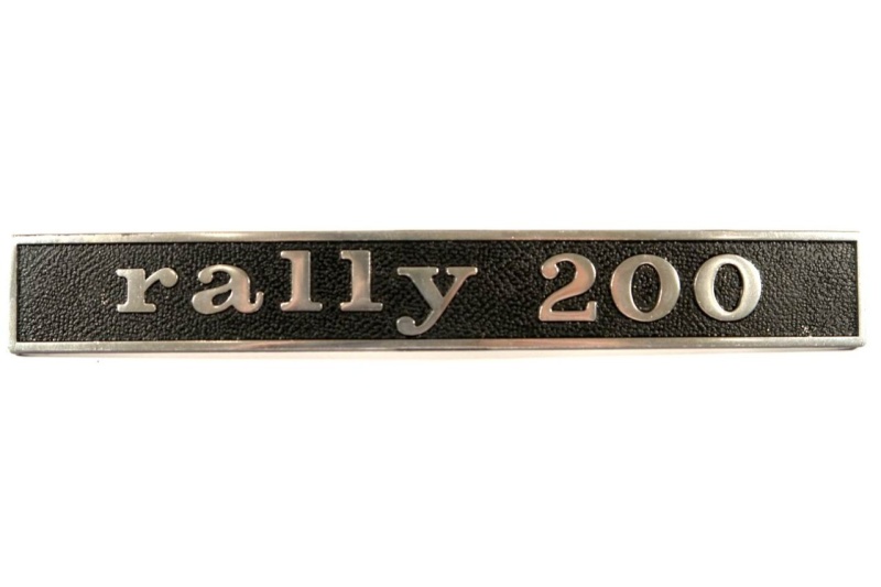 Schriftzug Rally 200 Heck 11cm Lochabstand 2. Serie