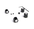 Ventilkappen Set / SKULL white / schwarz
